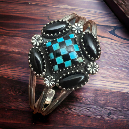 Checker & Stone Blooming Cuff