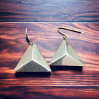 Sterling Triangle dangle earrings