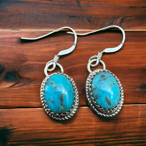 Ernest Hawthorne Turquoise & Sterling Silver Earrings
