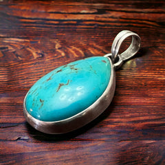 Turquoise Pendant on Sterling