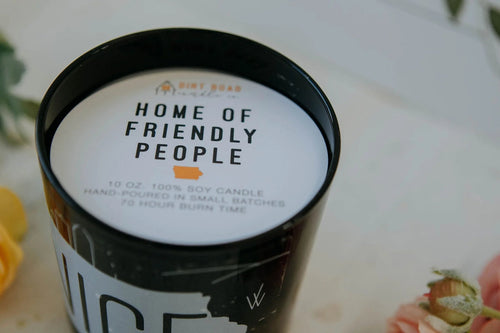 Iowa Nice Candle - 10 oz - Cowhide and Conchos