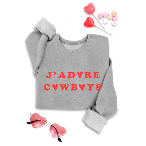 J Adore Cowboys Mineral Sweatshirt - Cowhide and Conchos