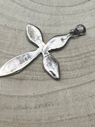 James Kee Turquoise and Opalite Inlay Cross Pendant - Cowhide and Conchos