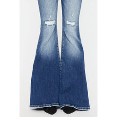 Kan Can High Rise Super Flare Jeans - Sizes 5, 7 and 9 available - Cowhide and Conchos