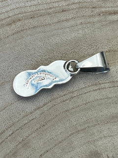 Kathleen Livingston Turquoise & Sterling Silver Pendant - Cowhide and Conchos