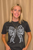 Lace Bow T-shirt - Cowhide and Conchos