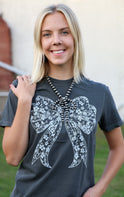 Lace Bow T-shirt - Cowhide and Conchos