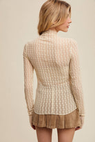 Lace Long - Sleeve Top - Cowhide and Conchos