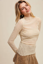 Lace Long - Sleeve Top - Cowhide and Conchos