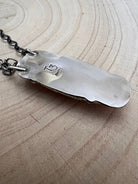 Large Navajo Handmade Spiny Oyster Necklace by Tia Long - 18 inch - Cowhide and Conchos