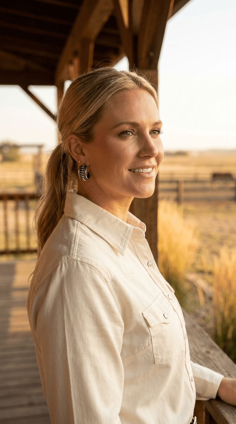 Large Western Twisted Wire Hoop Earrings — Faux Silver Western Statement - Cowhide and Conchos