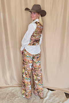 Legend of the Cowboy Trouser Pant - Cowhide and Conchos