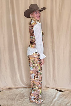 Legend of the Cowboy Trouser Pant - Cowhide and Conchos