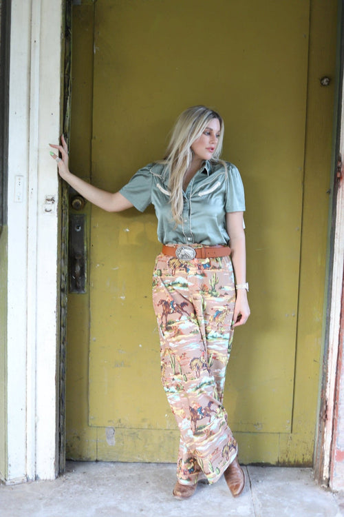 Legend of the Cowboy Trouser Pant - Cowhide and Conchos