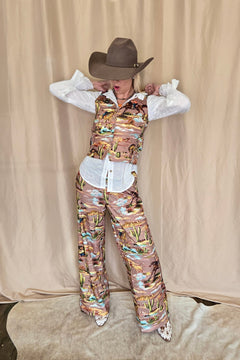 Legend of the Cowboy Vest - Cowhide and Conchos
