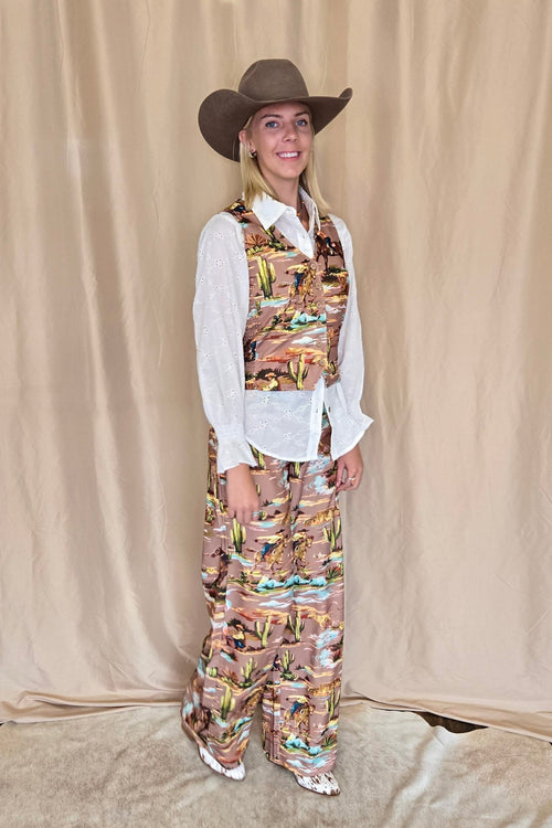 Legend of the Cowboy Vest - Cowhide and Conchos