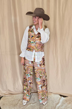 Legend of the Cowboy Vest - Cowhide and Conchos