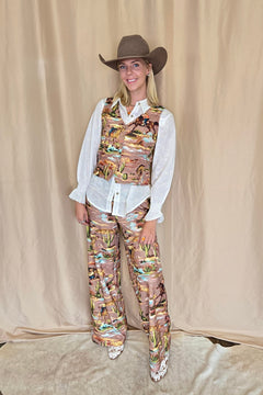 Legend of the Cowboy Vest - Cowhide and Conchos