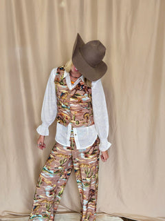 Legend of the Cowboy Vest - Cowhide and Conchos