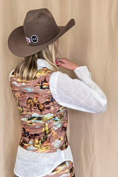 Legend of the Cowboy Vest - Cowhide and Conchos