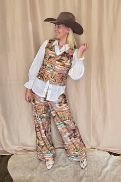 Legend of the Cowboy Vest - Cowhide and Conchos