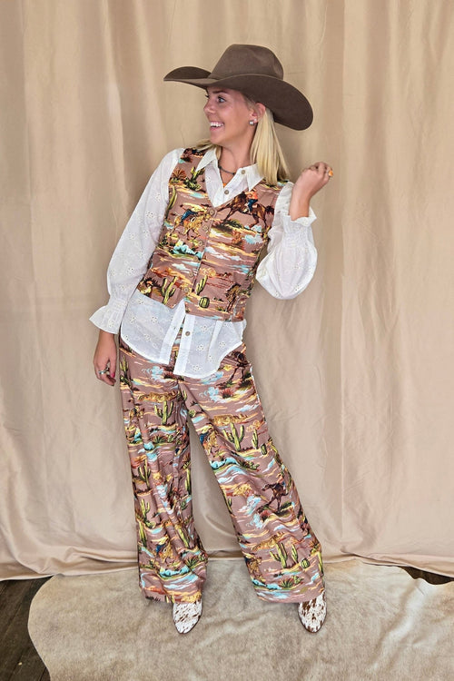 Legend of the Cowboy Vest - Cowhide and Conchos