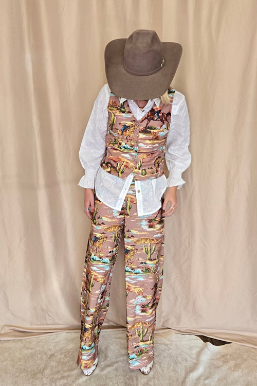 Legend of the Cowboy Vest - Cowhide and Conchos