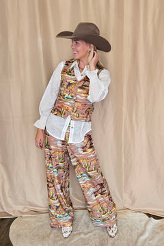 Legend of the Cowboy Vest - Cowhide and Conchos