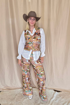 Legend of the Cowboy Vest - Cowhide and Conchos