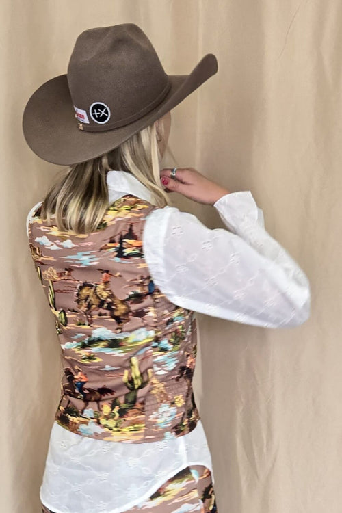 Legend of the Cowboy Vest - Cowhide and Conchos