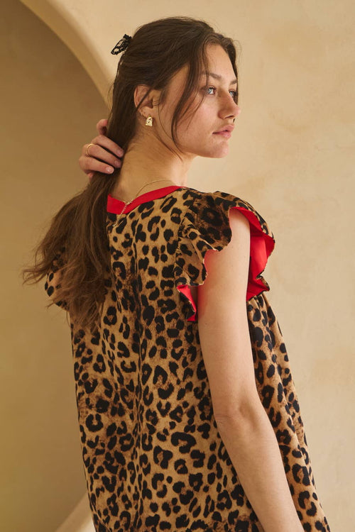 Leopard at Heart Top - Cowhide and Conchos