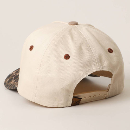 Literally Just a Cowgirl Leopard Trucker Hat - Cowhide and Conchos