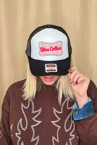Living on That Blue Collar Dollar Trucker Hat  - Cowhide and Conchos