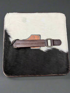 Lockable Hair on Hide Jewelry Case - Cowhide and Conchos