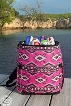 Lovin' Not Leavin' Cooler Backpack - Cowhide and Conchos