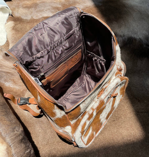 LuLu Cowhide Backpack - Cowhide and Conchos