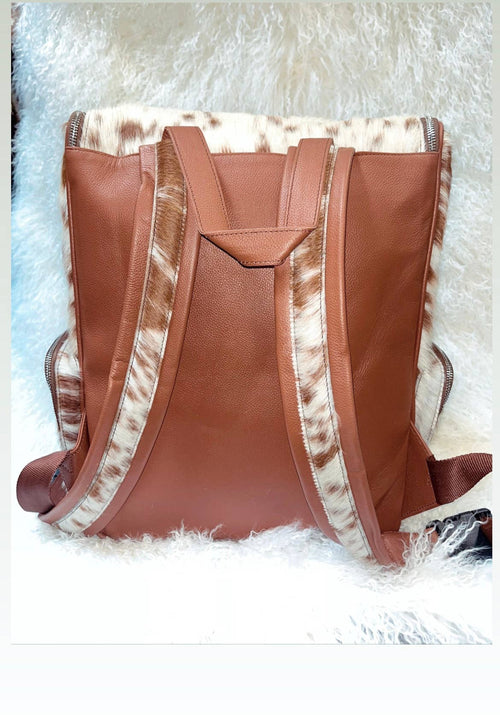 LuLu Cowhide Backpack - Cowhide and Conchos