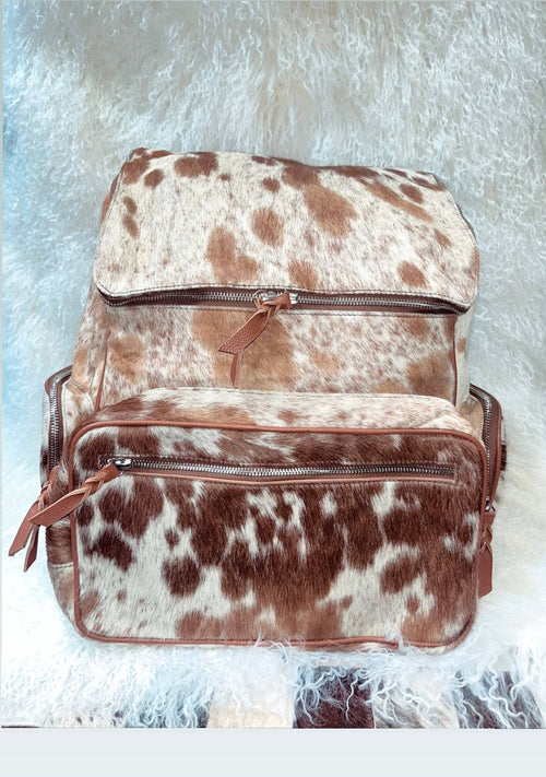 LuLu Cowhide Backpack - Cowhide and Conchos