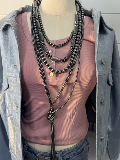 Metallic Coated Denim Jacket - Large available - Cowhide and Conchos