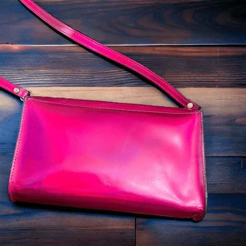 Metallic Punch Clutch - Cowhide and Conchos