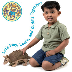 Mike The Armadillo - 10 Inch Stuffed Animal Plush - Cowhide and Conchos