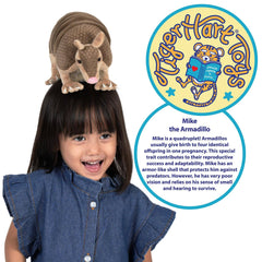 Mike The Armadillo - 10 Inch Stuffed Animal Plush - Cowhide and Conchos