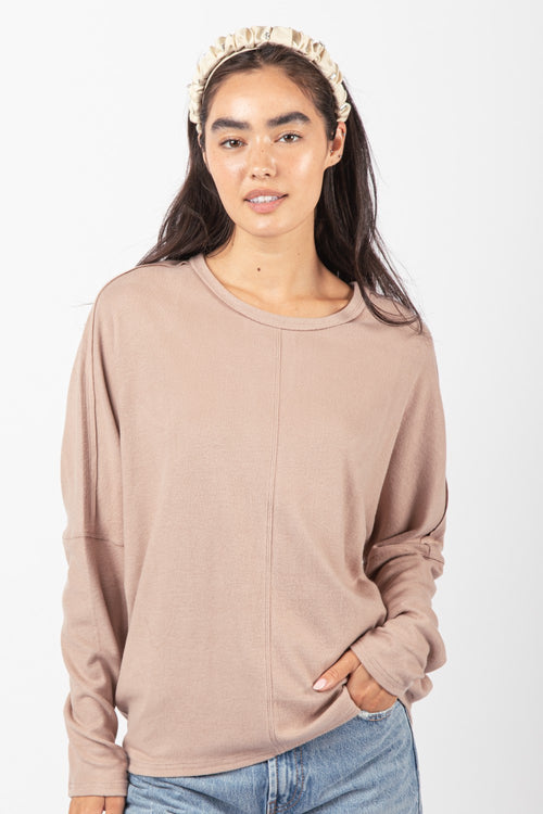 Dolman Sleeve Oversized Top - Wine or Mocha