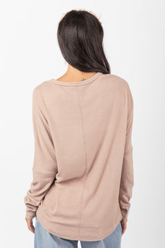 Dolman Sleeve Oversized Top - Wine or Mocha