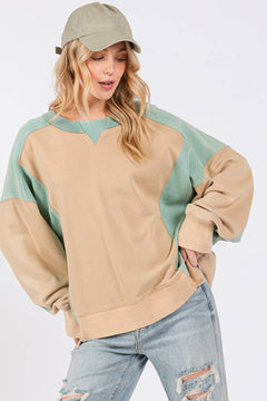 Mohican Color Block Sweatshirt - Cowhide and Conchos