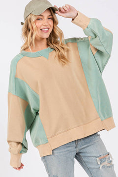 Mohican Color Block Sweatshirt - Cowhide and Conchos
