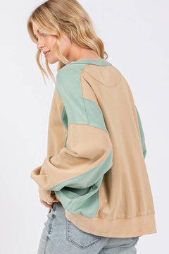 Mohican Color Block Sweatshirt - Cowhide and Conchos