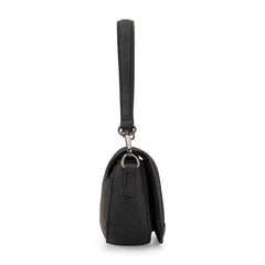 Montana West Cowhide Mini Shoulder Bag - Black - Cowhide and Conchos