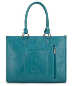Montana West Tool Fringe Collection Concealed Carry Wide Tote - Cowhide and Conchos