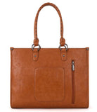 Montana West Tool Fringe Collection Concealed Carry Wide Tote - Cowhide and Conchos